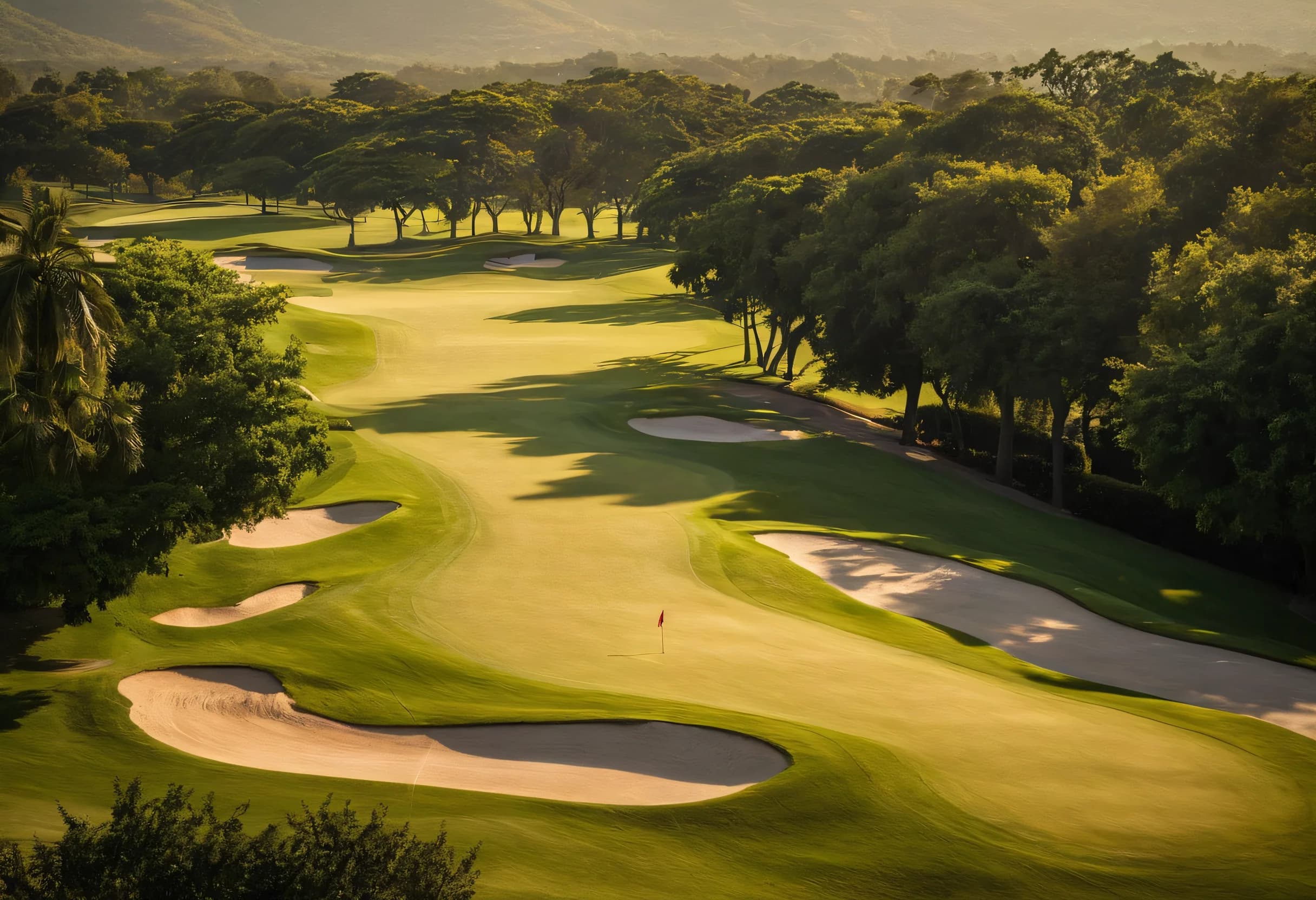 치앙마이의 아름다운 골프 코스 전경